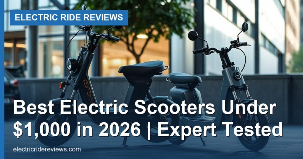 Best Electric Scooters Under $1,000 in 2026 | Expert Tested - Electric Ride Reviews