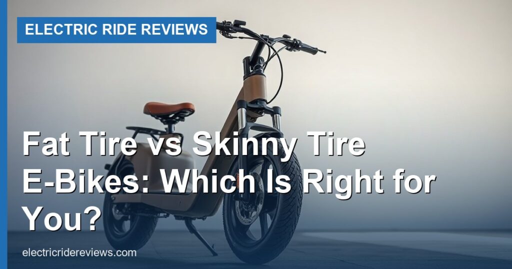 Fat Tire vs Skinny Tire E-Bikes: Which Is Right for You? - Electric Ride Reviews