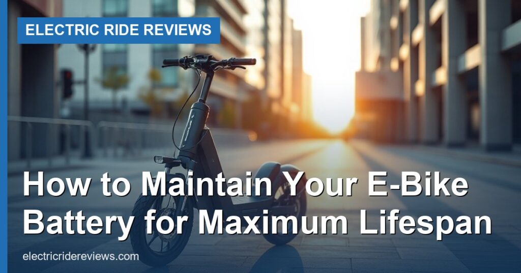 How to Maintain Your E-Bike Battery for Maximum Lifespan - Electric Ride Reviews